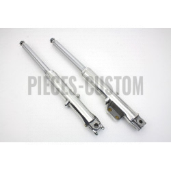 Tubes-de-fourche-41-MM-longueur-27-5/8"-poli-pour-FLH-de-1973-à-1984