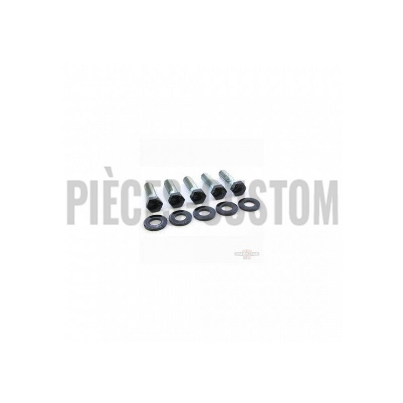 Kit visserie noir de pignon pour Sportster Dyna et Softail de 1991 à 2019