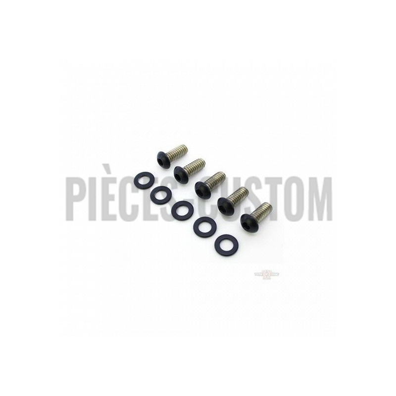 Kit-visserie-noir-pour-trappe-embrayage-pour-Dyna-Softail-et-Touring-de-1999-à-2021