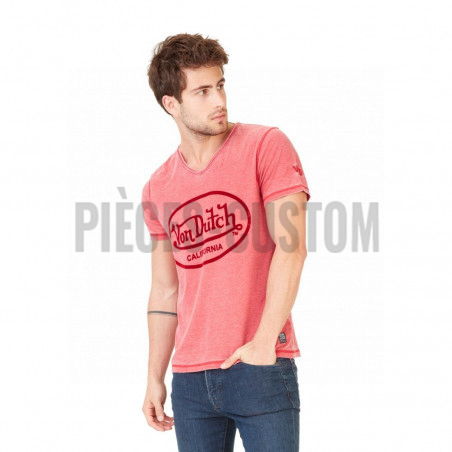T-shirt Von Dutch Col V AERON Rouge