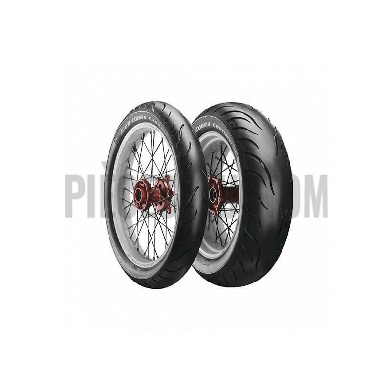 Pneu arrière Avon Cobra chrome MT 90 B 16 74H à flanc blanc