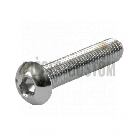 Vis tête bombée chromée M8 X 35mm