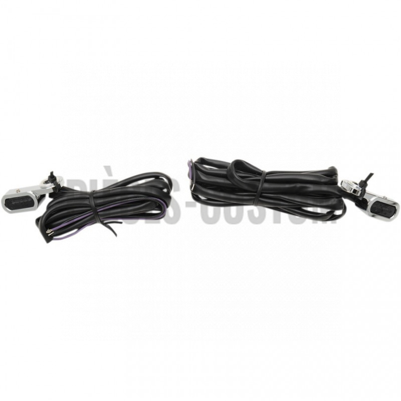 Clignotants Led chrome avec lentille fumée pour Touring et V-Rod de 2009 à 2017