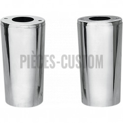 Caches-tubes-de-fourche-chromé-plus-2"-pour-Touring-et-Softail-FLST-de-1999-à-2017