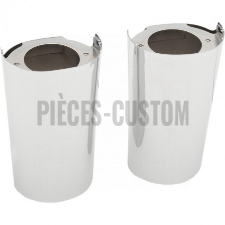 Caches-tubes-de-fourche-plus-2"-chromé-pour-Touring-de-2014-à-2021