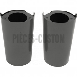 Caches-tubes-de-fourche-noir-brillant-pour-Touring-de-2014-à-2021