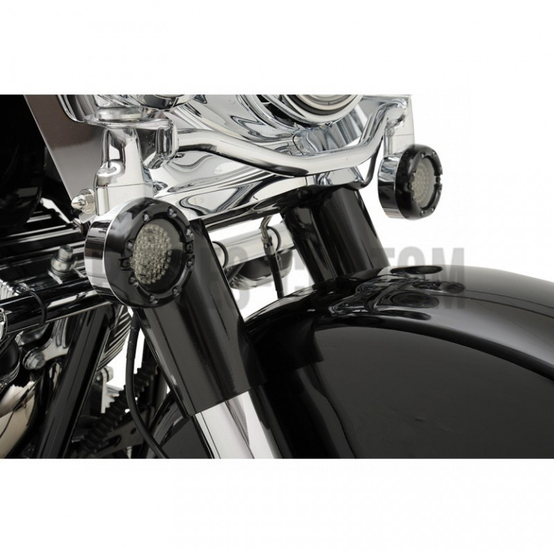 Caches tubes de fourche noir brillant pour Touring de 2014 à 2019