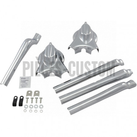 Kit de caches bras oscillant chrome Küryakyn pour Softail de 2008 à 2017