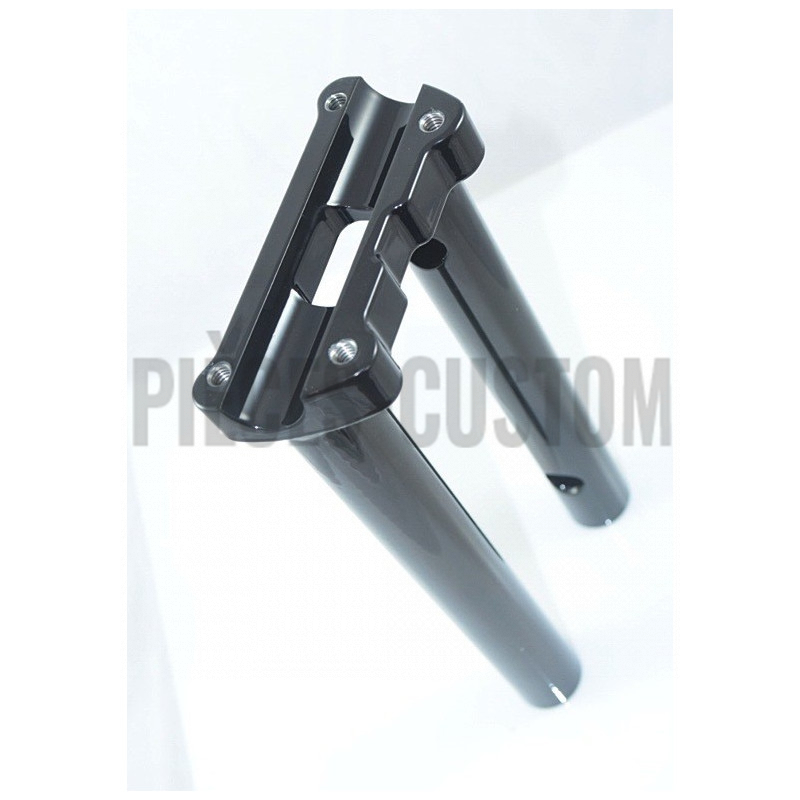 Risers 6" noir avec trous pour passage des câbles pour Softail Street Bob de 2018 à 2020