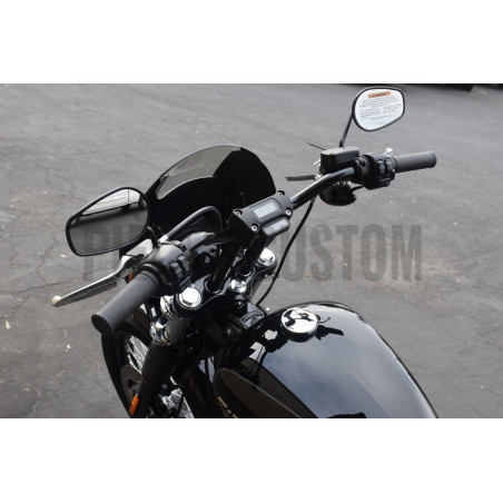 Risers 8" noir avec trous pour passage des câbles pour Softail Street Bob de 2018 à 2020