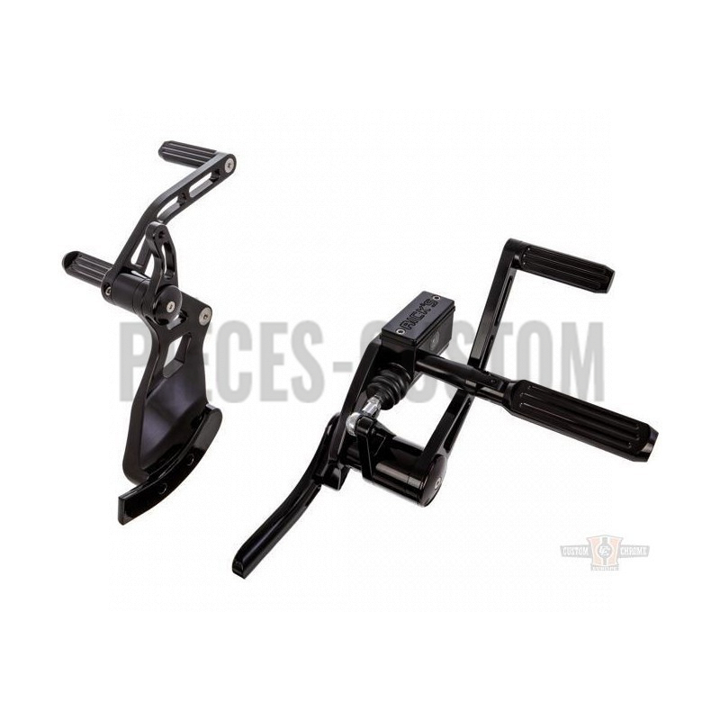 Commandes avancées Rick's Noir modèles Grooved pour Softail M8 de 2018 à 2019