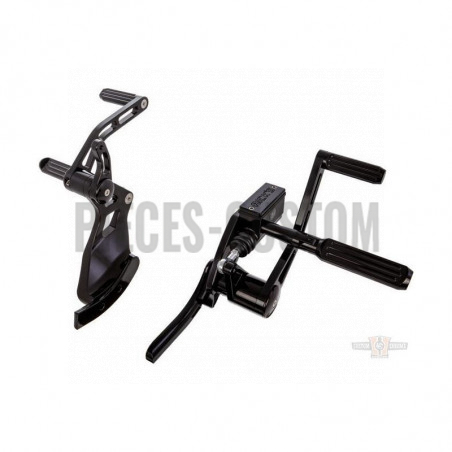 Commandes avancées Rick's Noir modèles Grooved pour Softail M8 de 2018 à 2019