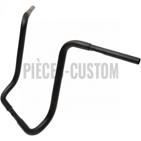 Guidon Ape Hanger de 17" noir mat pour Touring FLHT et FLHX de 2008 à 2017