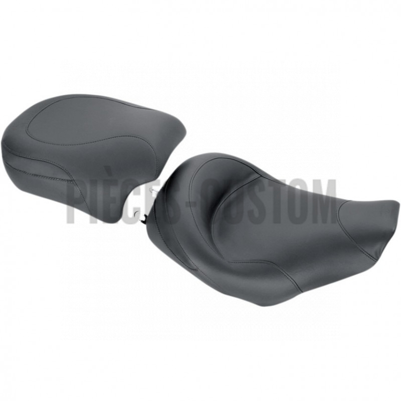 Selle passager large Mustang pour Touring FLHT FLTR FLHR FLHX de 2008 à 2019
