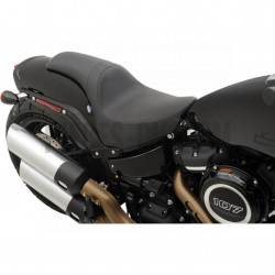 Selle-Bi-place-Predator-vinyl-lisse-pour-Softail-Fat-bob-FXFB-de-2018-à-2019