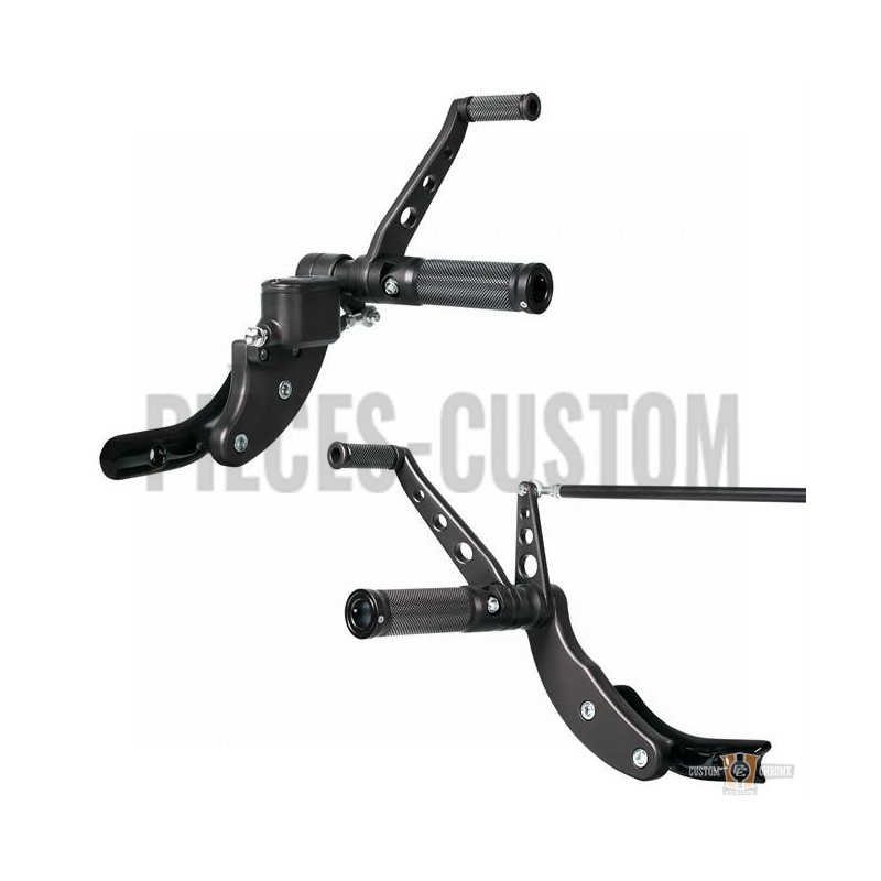 Commandes avancées Thunderbike reposes-pieds Satin pour Softail M8 de 2018 à 2019