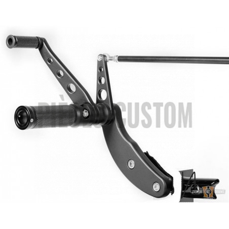 Commandes avancées Thunderbike reposes-pieds Satin pour Softail M8 de 2018 à 2019