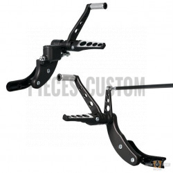 Commandes avancées Thunderbike reposes-pieds Drilled pour Softail M8 de 2018 à 2019