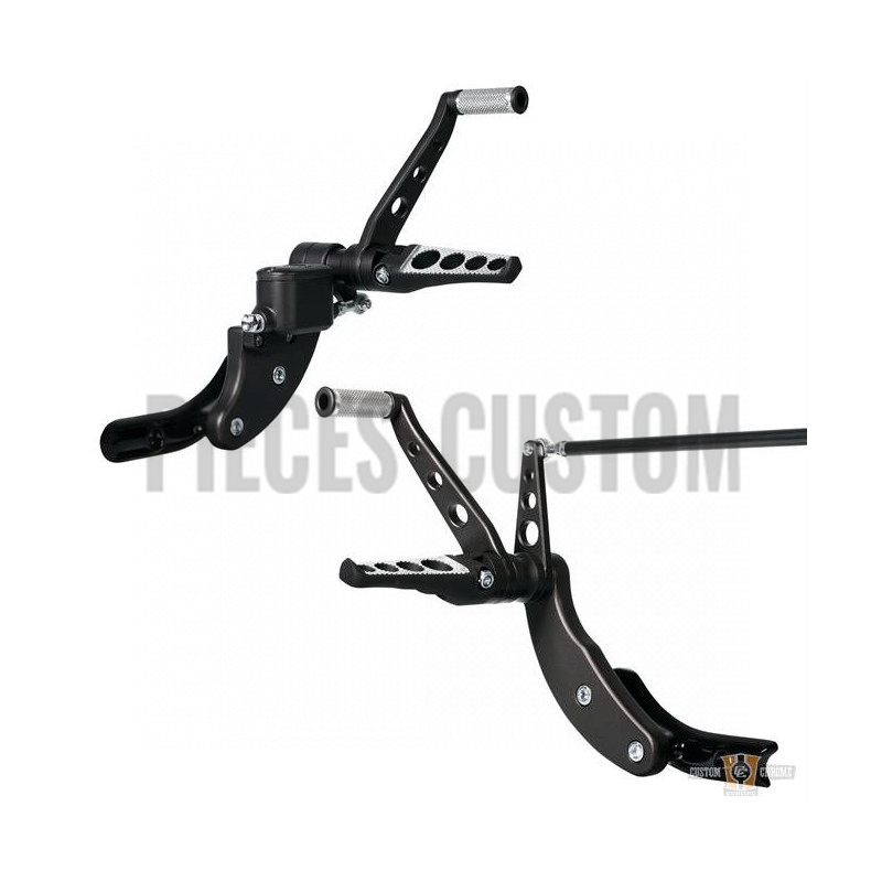 Commandes avancées Thunderbike reposes-pieds Drilled pour Softail M8 de 2018 à 2019