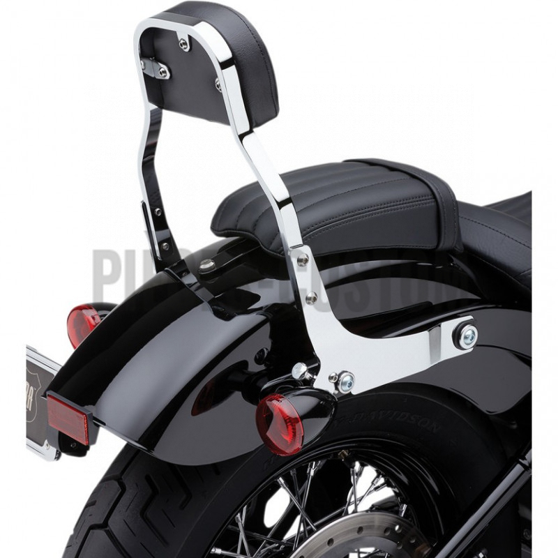 Sissy Bar détachable 11" chromé tube carré pour Softail FLHC FLHCS de 2018 à 2019