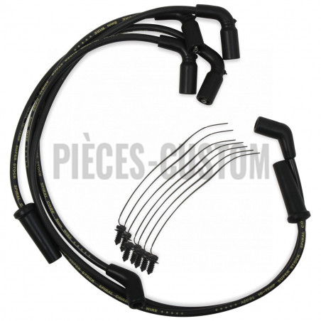 Câbles de bougie Accel 8mm noir pour Touring de 2017 à 2018 et Softail FLSB de 2019