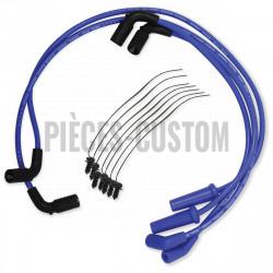 Câbles de bougie Accel 8mm bleu pour Touring de 2017 à 2018 et Softail FLSB de 2019