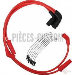 Câbles de bougie Accel 8mm rouge pour Touring de 2017 à 2018 et Softail FLSB de 2019