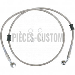 Durite de frein avant Noir +102mm pour Dyna FXDWG de 2010 à 2015 sans abs
