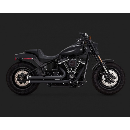 Echappement Vance & Hines Big shot Staggered Noir pour Softail 2018 à 2019