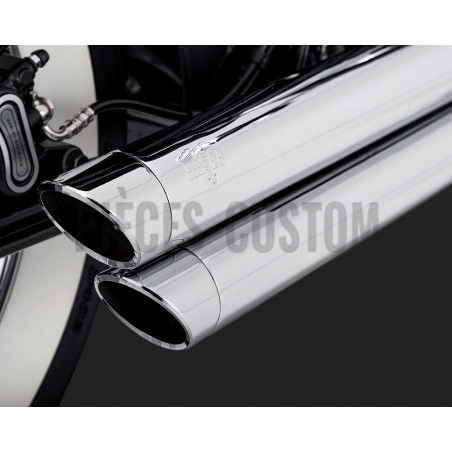 Echappement Vance & Hines Big shot Staggered Chrome pour Softail 2018 à 2019