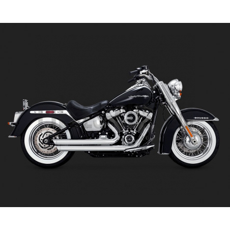Echappement Vance & Hines Big shot Staggered Chrome pour Softail 2018 à 2019