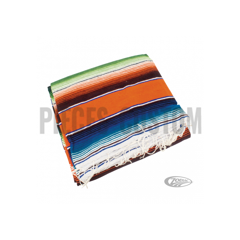 Couverture mexicaine Cozumel orange poncho