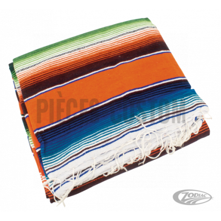 Couverture mexicaine Cozumel orange poncho