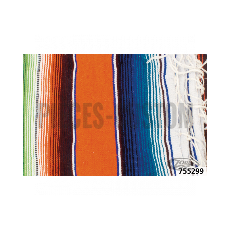 Couverture mexicaine Cozumel orange poncho