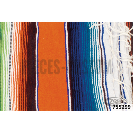 Couverture mexicaine Cozumel orange poncho