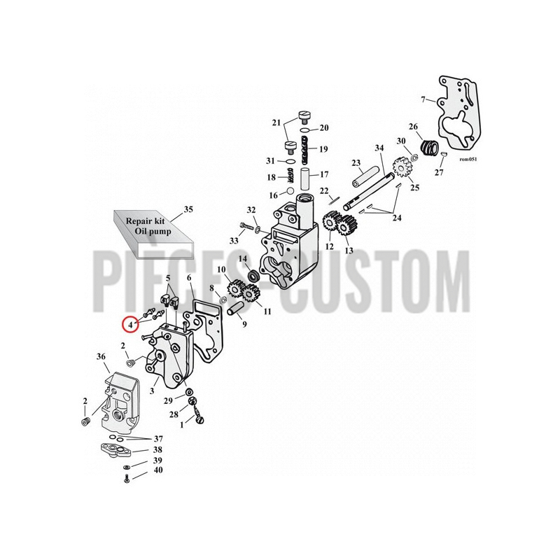 Raccord d'huile 1/8-27 NPT droit finition chromé