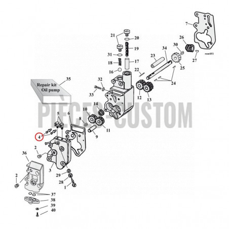 Raccord d'huile 1/8-27 NPT droit finition chromé