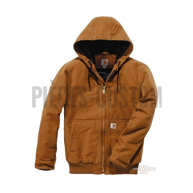 Blouson Carhartt modèle Duck Active couleur marron