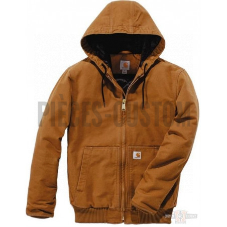 Blouson Carhartt modèle Duck Active couleur marron