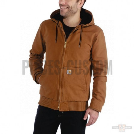 Blouson Carhartt modèle Duck Active couleur marron