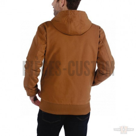 Blouson Carhartt modèle Duck Active couleur marron