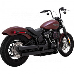 Silencieux-V-H-Eliminator-300-Noir-wrinkle-pour-Softail-de-2018-à-2021