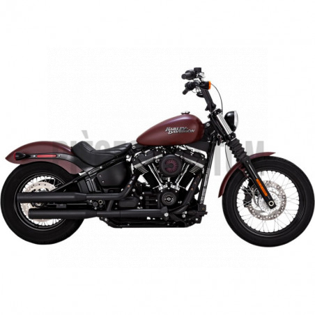 Silencieux V&H Eliminator 300 Noir wrinkle pour Softail de 2018 à 2019