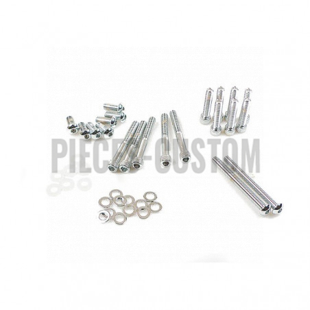 Kit de vis BTR chromées pour carter primaire pour Softail et Dyna de 1989 à 1998