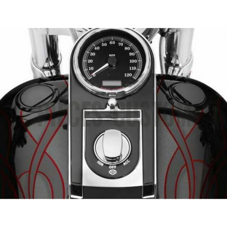 Kit de bouchon pop-up de réservoir et jauge noir à encastrer pour Softail de 2008 à 2017