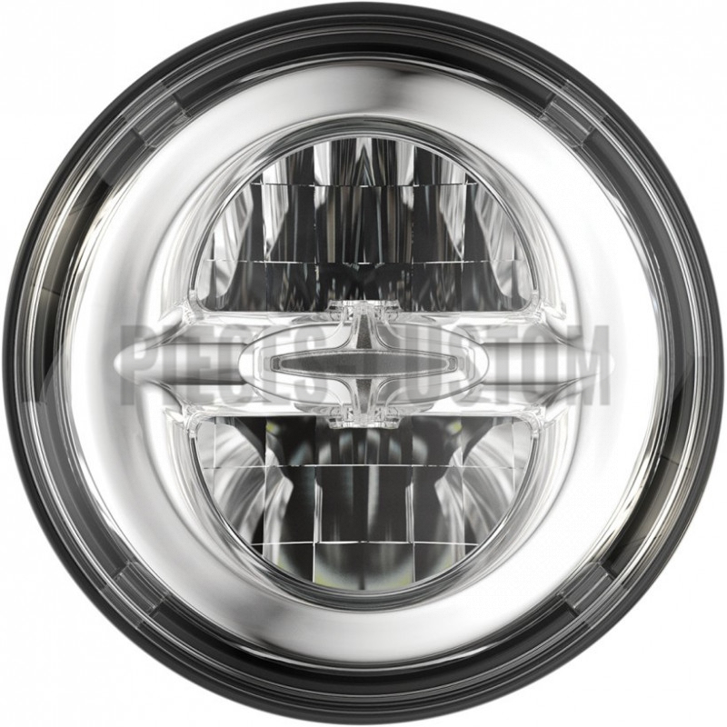 Optique de phare Led 5.75" chrome Homologué CE
