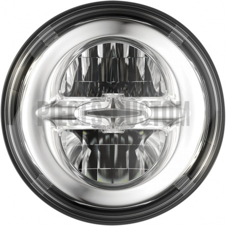 Optique de phare Led 5.75" chrome Homologué CE