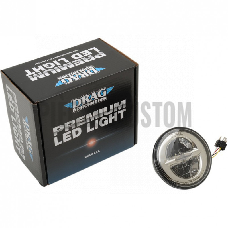 Optique de phare Led 5.75" chrome Homologué CE