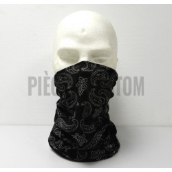 Tour de cou motif bandana Noir