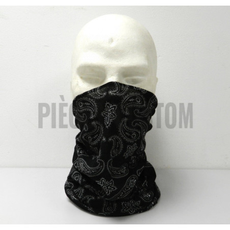 Tour de cou motif bandana Noir